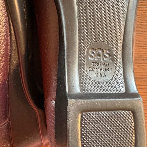 SAS Tripad Comfort Loafers Womens 8.5 M Burgundy Leather Wedge Slip On Shoes USA - Picture 7 of 9